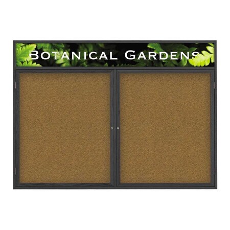 United Visual Products Single Door Indoor Enclosed Easy Tack Bo UV302EZ-WHITE-BRONZE